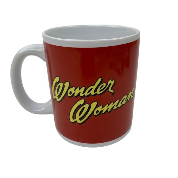 Wonder Woman Mug Beautiful as Aphrodite Wise as Athena Red & Yellow DC Comics - Picture 3 of 6
